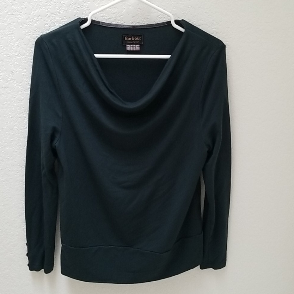 Barbour green long sleeve S